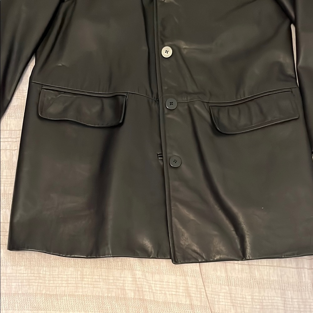 Vintage DKNY Black Leather Jacket - Picture 8 of 13